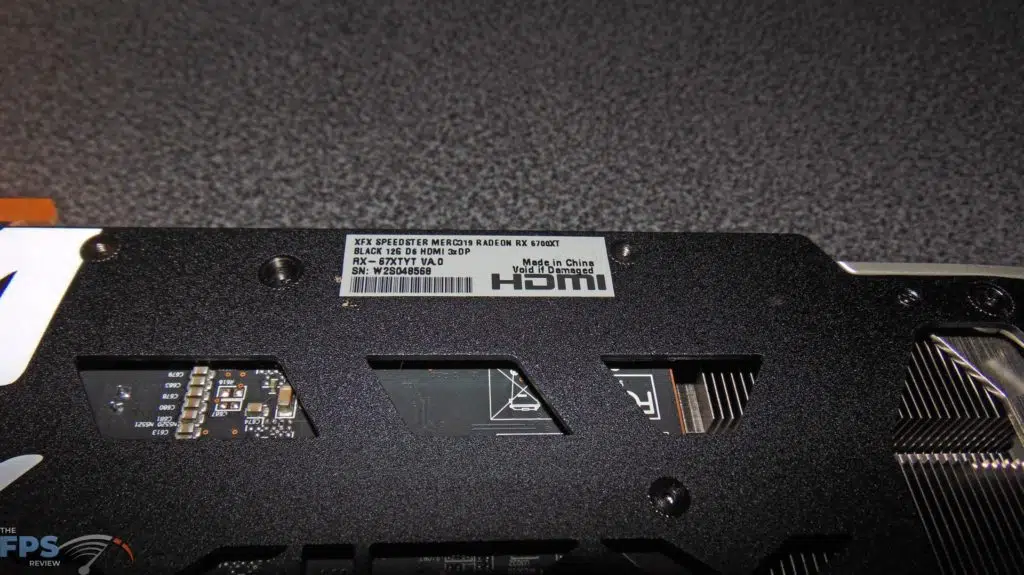 XFX SPEEDSTER MERC 319 BLACK AMD Radeon RX 6700 XT product label