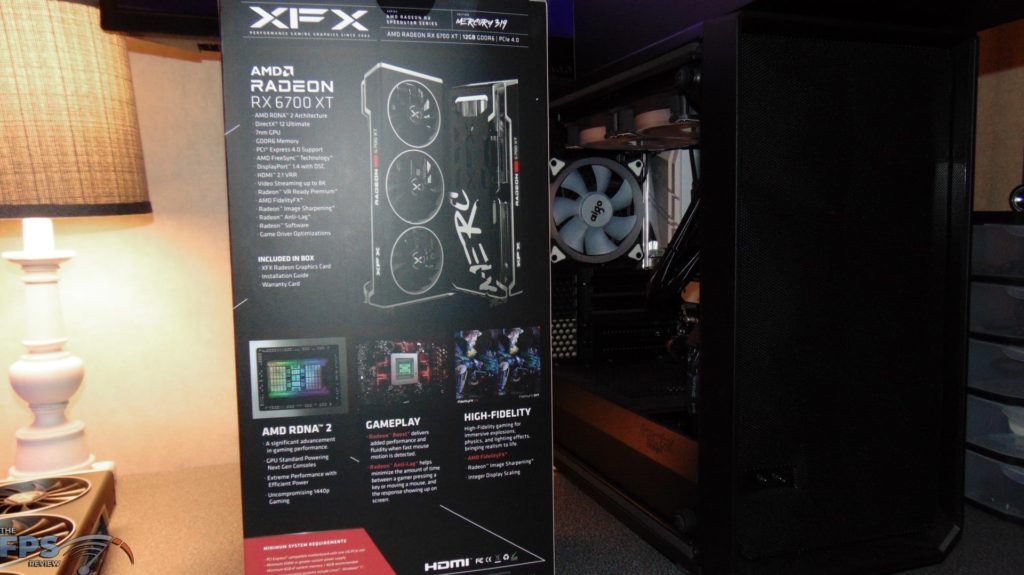 XFX SPEEDSTER MERC 319 BLACK AMD Radeon RX 6700 XT box back