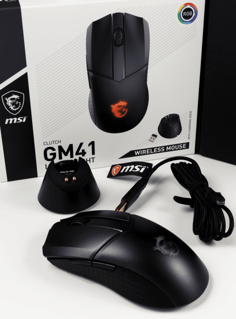MSI CLUTCH GM41 LIGHTWEIGHT WIRELESS Box and Contents