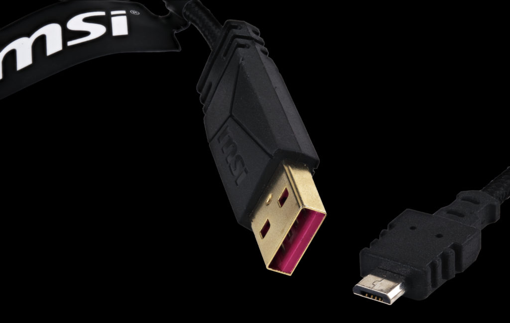 MSI CLUTCH GM41 LIGHTWEIGHT WIRELESS USB Cable Ports with Fuschia Insert