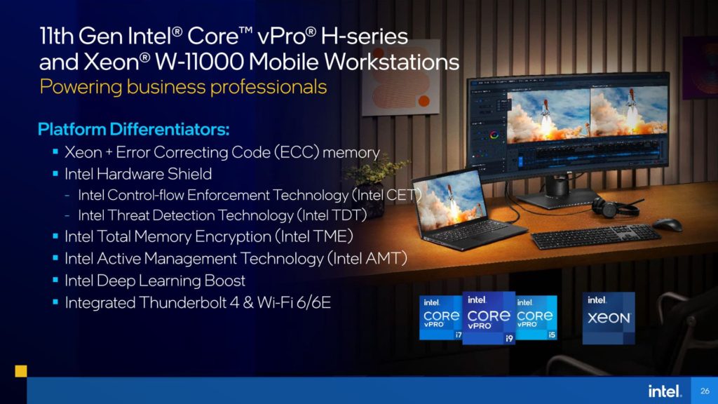11th Gen Intel Core H-series Mobile Processors Presentation xeon mobile workstation
