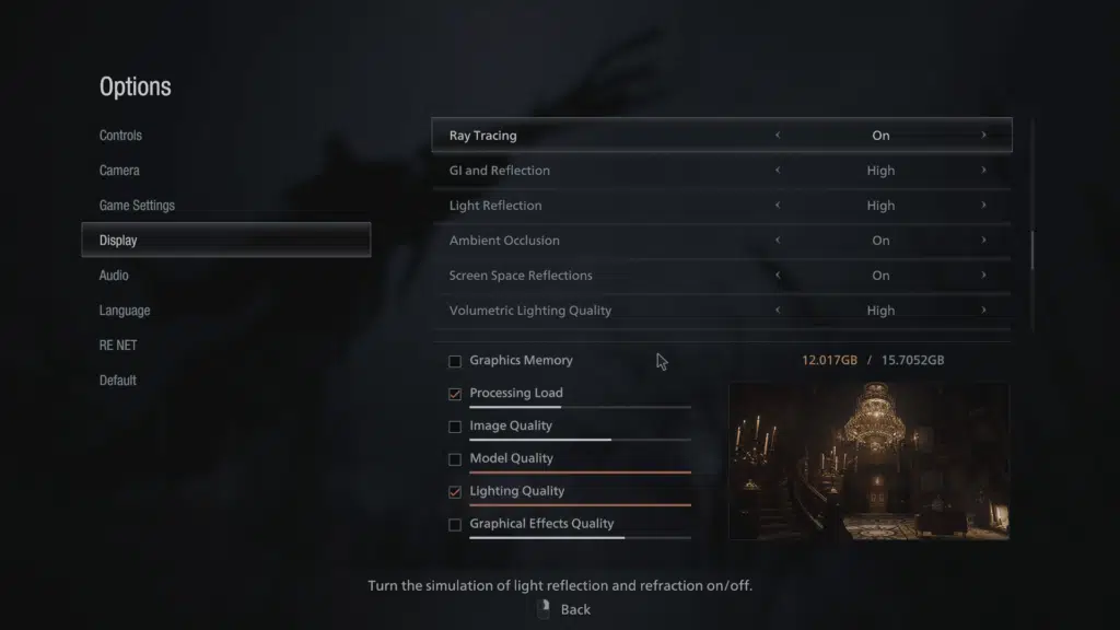 Resident Evil Village Graphics Settings