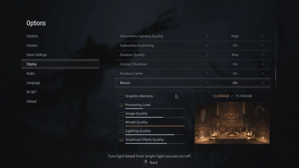 Resident Evil Village Graphics Settings