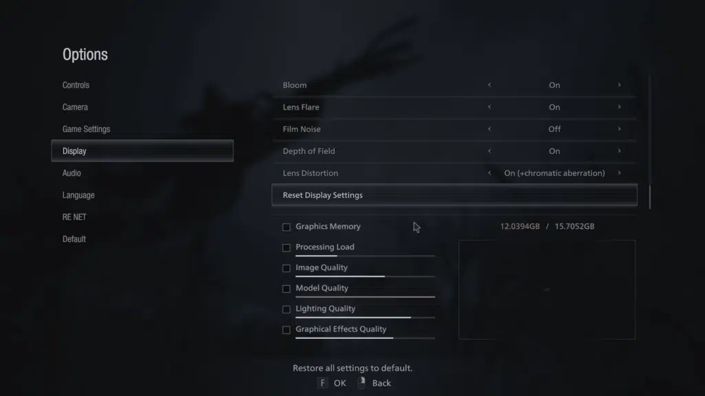 Resident Evil Village Graphics Settings