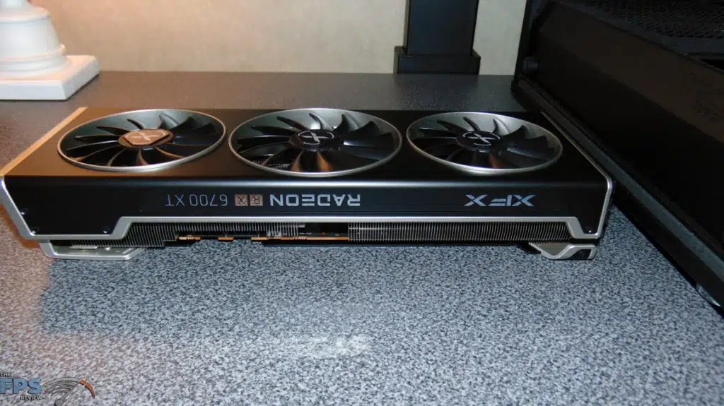 XFX SPEEDSTER MERC 319 BLACK AMD Radeon RX 6700 XT side of video card