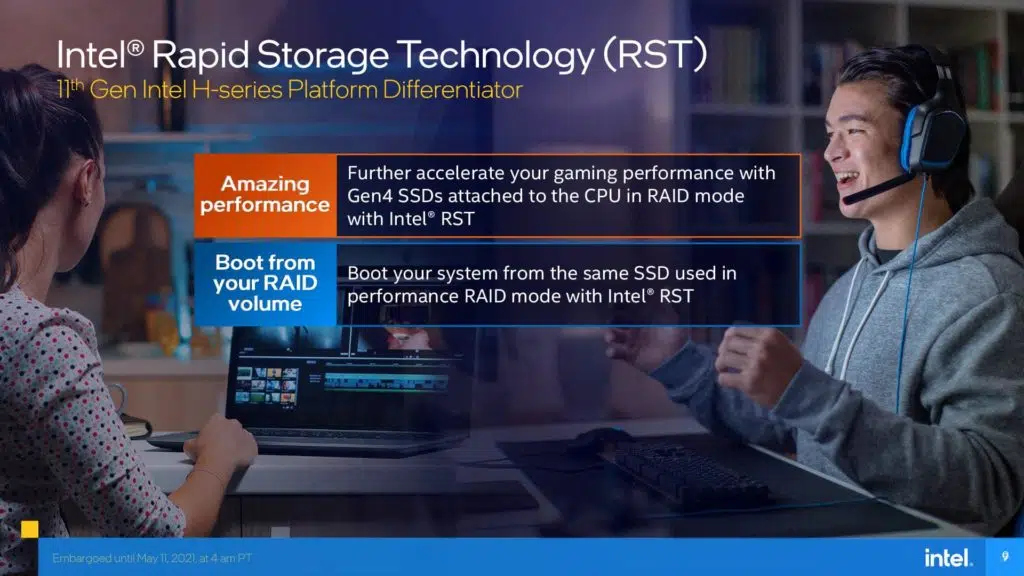 11th Gen Intel Core H-series Mobile Processors Presentation Intel RST