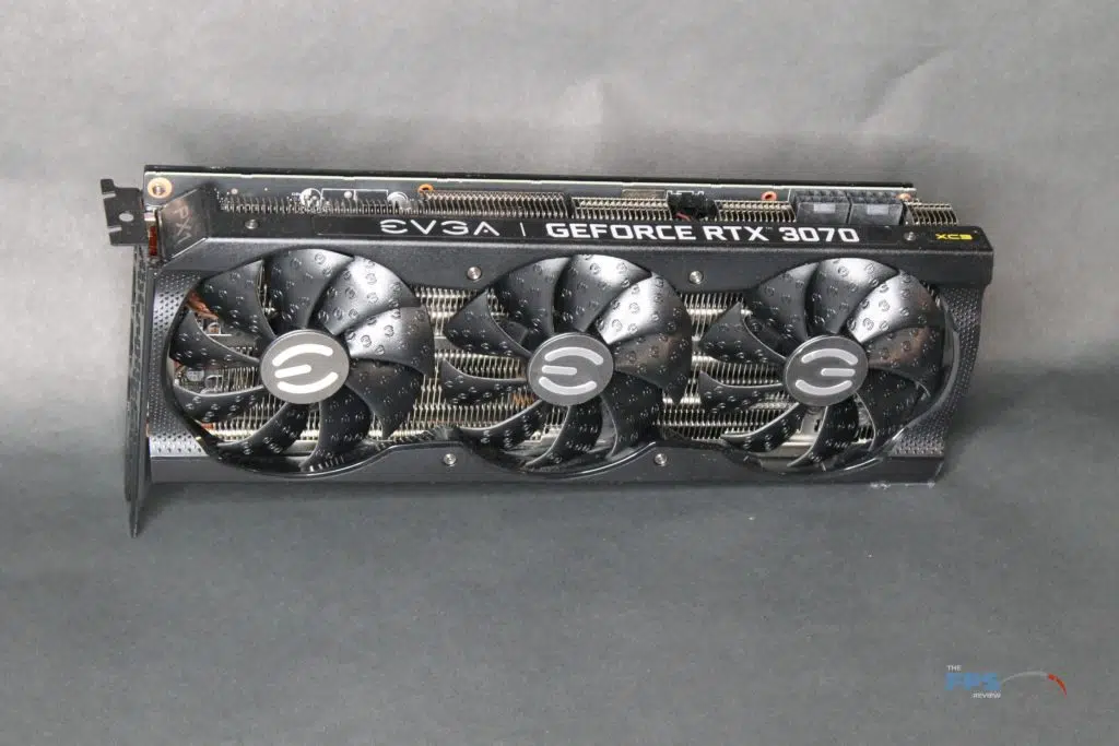 EVGA GeForce RTX 3070 XC3 ULTRA quarter overhead view
