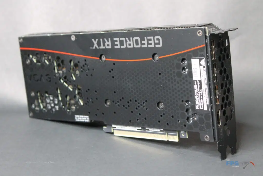EVGA GeForce RTX 3070 XC3 ULTRA back angle view