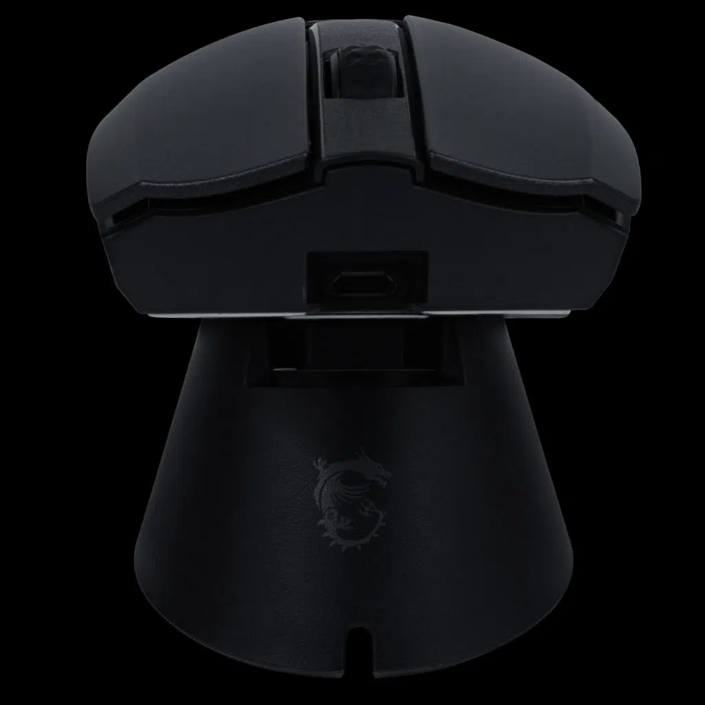 MSI CLUTCH GM41 LIGHTWEIGHT WIRELESS On Base Station, Head On