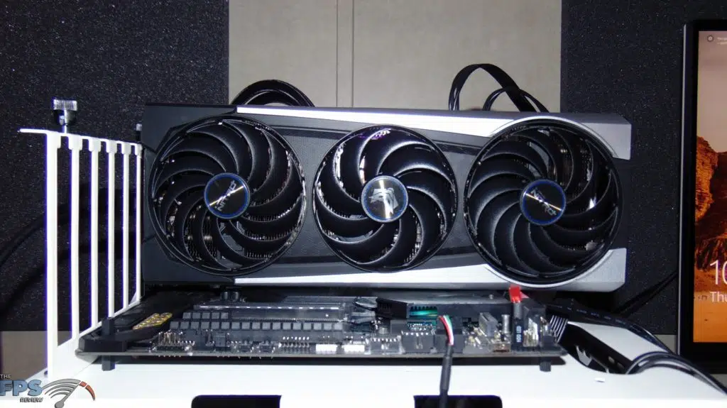 SAPPHIRE NITRO+ Radeon RX 6700 XT GAMING OC video card installed in computer front view
