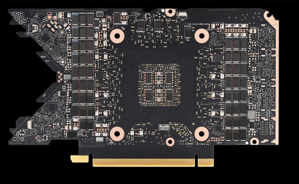NVIDIA GeForce RTX 3080 Ti Founders Edition bare pcb backside