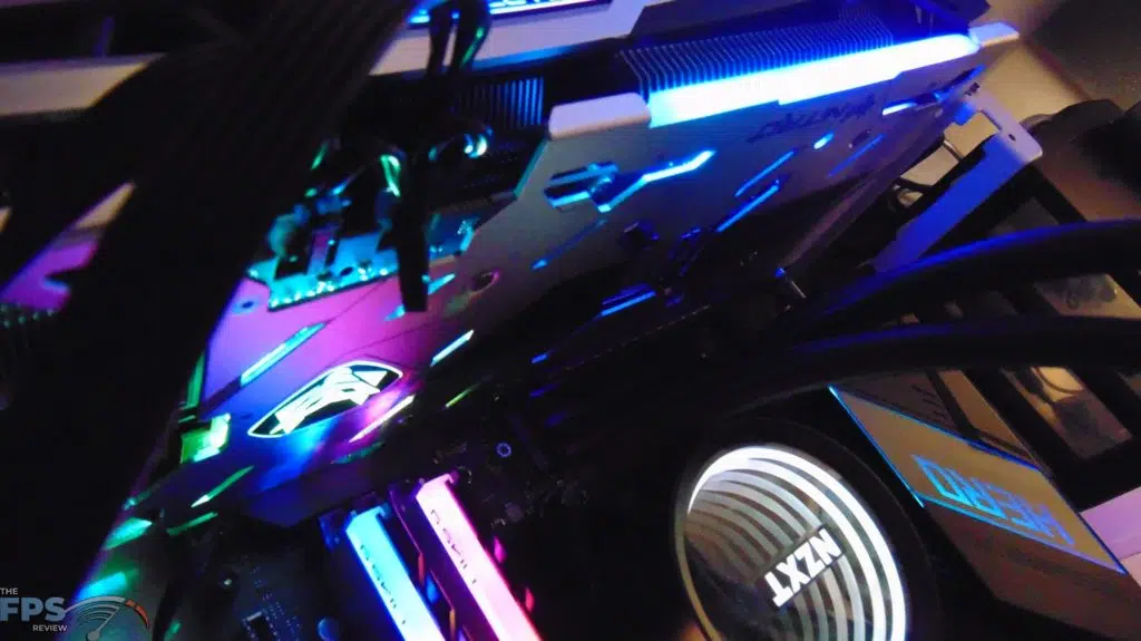 SAPPHIRE NITRO+ Radeon RX 6700 XT GAMING OC video card back side rgb lighting