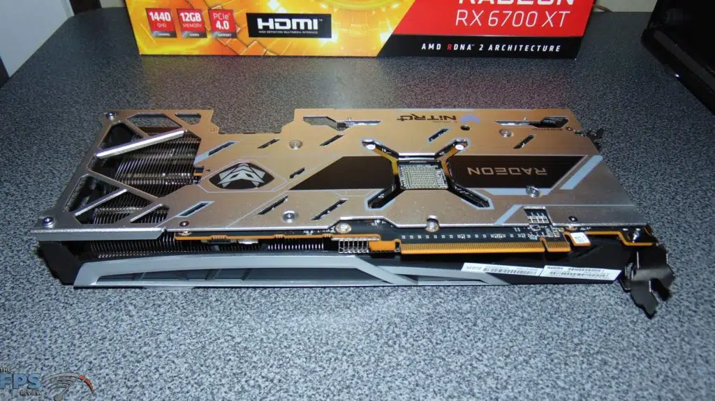 SAPPHIRE NITRO+ Radeon RX 6700 XT GAMING OC video card back side
