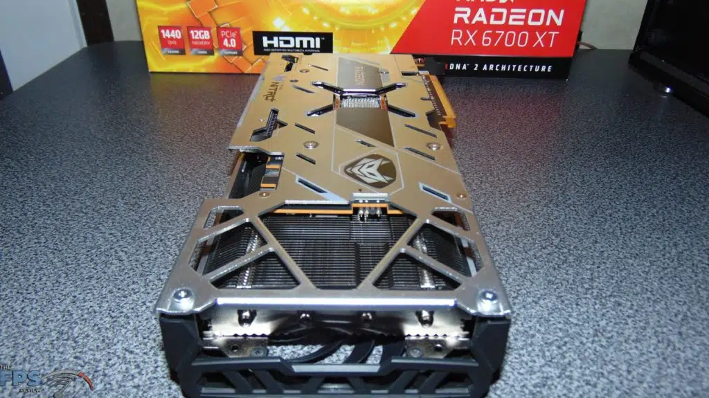 SAPPHIRE NITRO+ Radeon RX 6700 XT GAMING OC back side angled