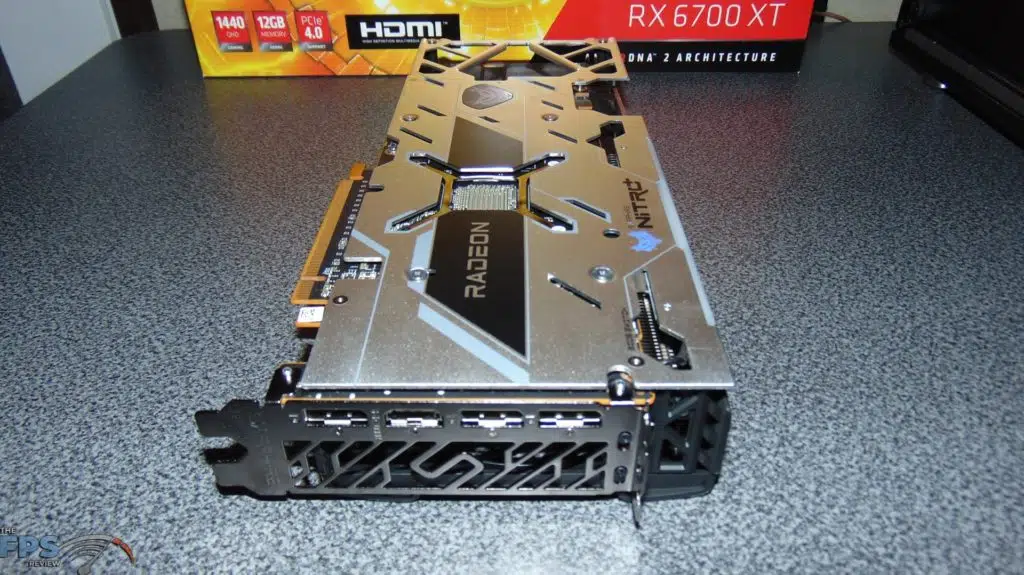 SAPPHIRE NITRO+ Radeon RX 6700 XT GAMING OC back side angled