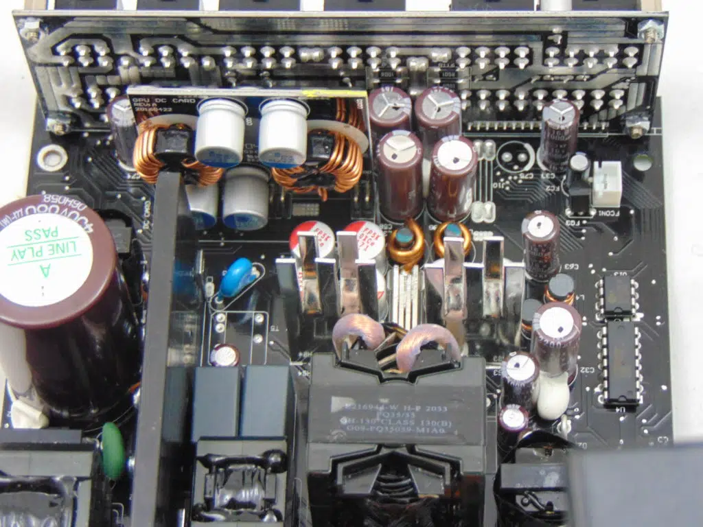 MSI A850GF 850W Power Supply inside components