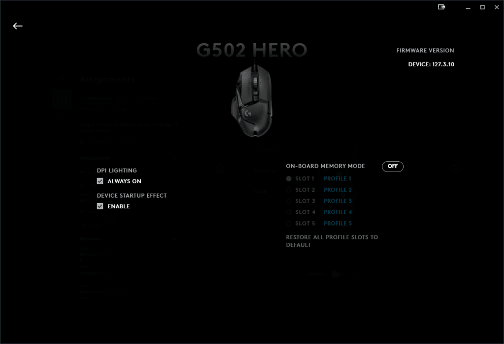 logitech how to remove g502 hero back software