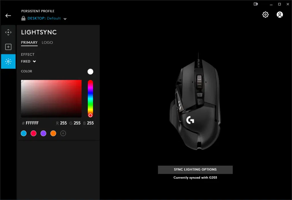 Logitech G502 HERO High Performance Gaming Mouse Logitech G HUB Software Lightsync RGB