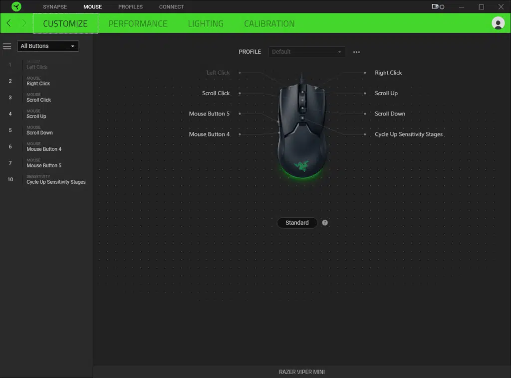 Razer Viper Mini Wired Gaming Mouse Razer Synapse 3