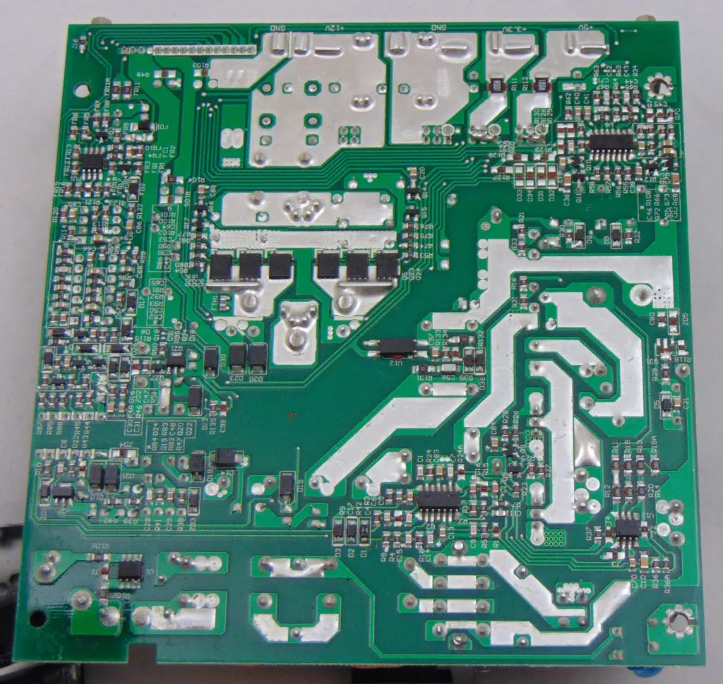 MSI A850GF 850W Power Supply back of PCB