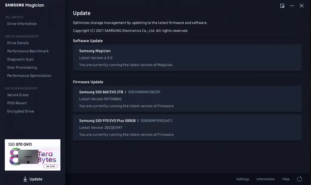 Samsung Magician Drive Encryption