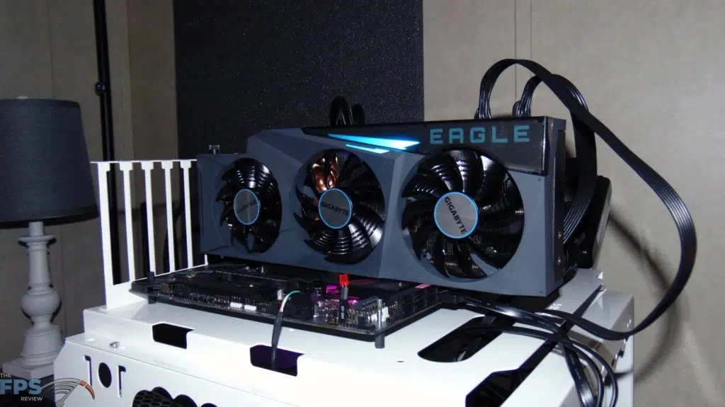 GIGABYTE GeForce RTX 3080 Ti EAGLE 12G Video Card installed in computer
