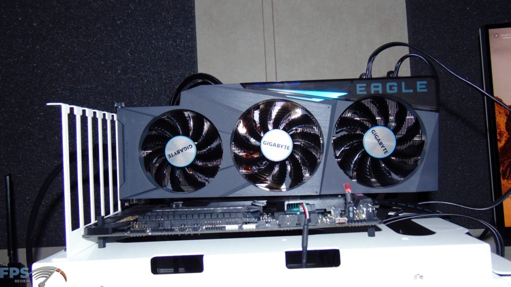 GIGABYTE GeForce RTX 3080 Ti EAGLE 12G Video Card installed in computer