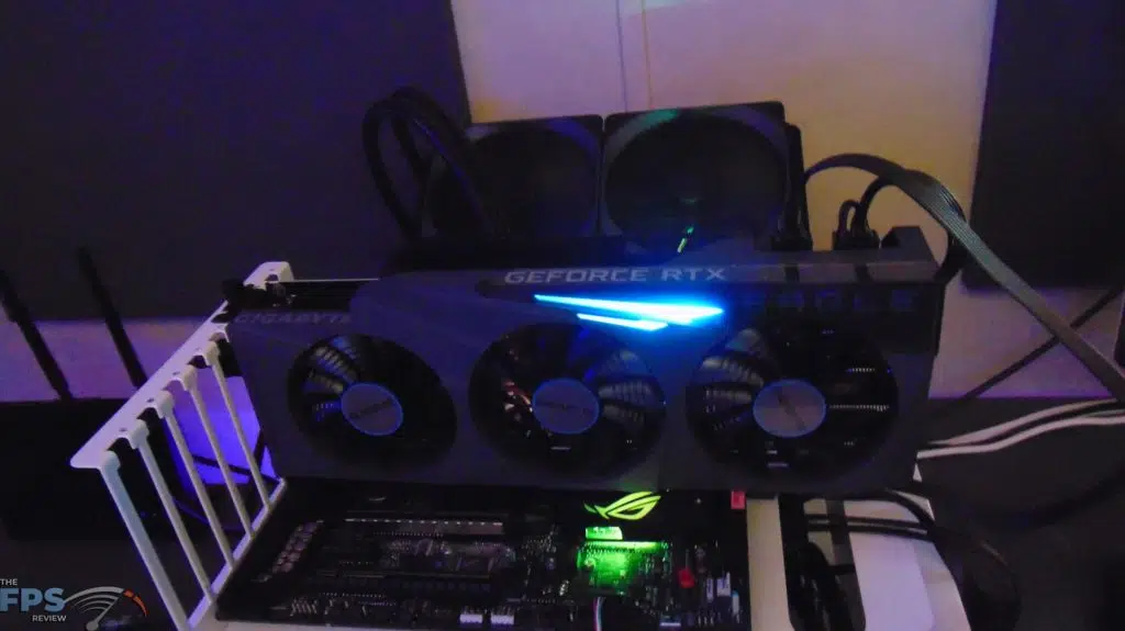 GIGABYTE GeForce RTX 3080 Ti EAGLE 12G Video Card rgb in the dark