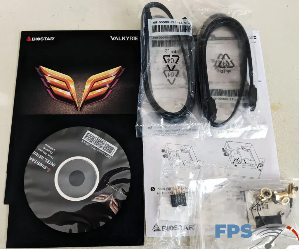 BIOSTAR Z590I VALKYRIE Motherboard Box Contents
