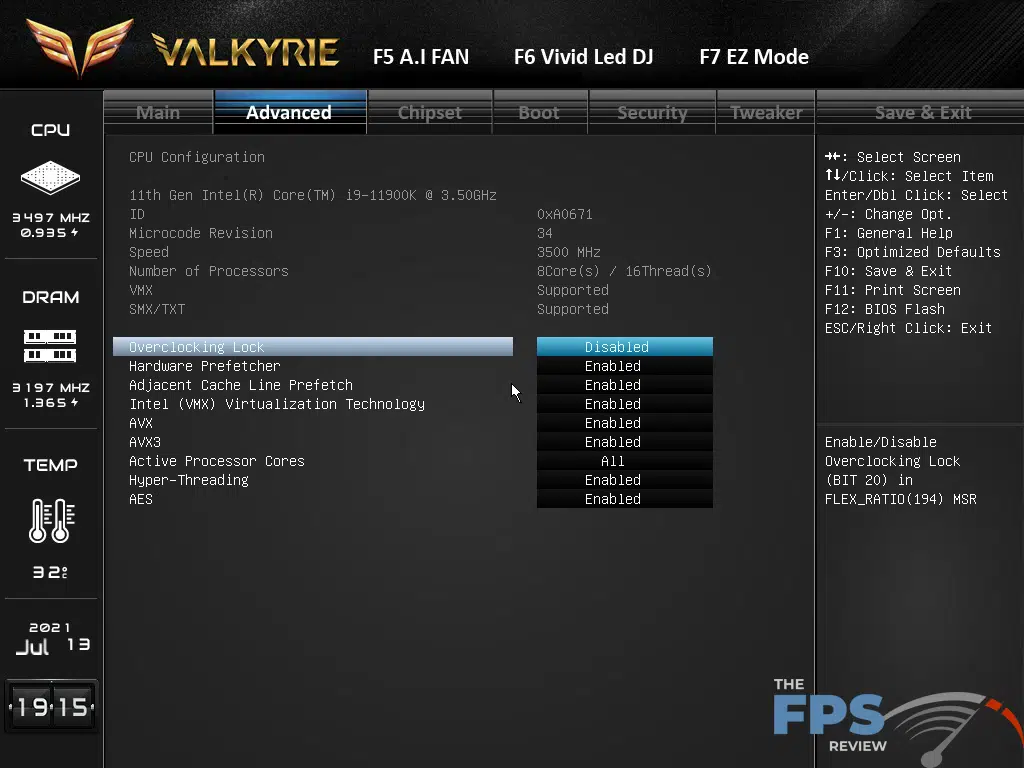 BIOSTAR Z590I VALKYRIE Motherboard BIOS