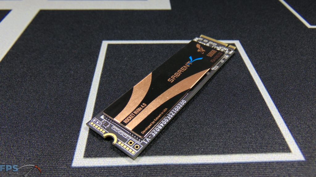 Sabrent Rocket 500GB PCIe 4.0 NVMe SSD Top View Angled
