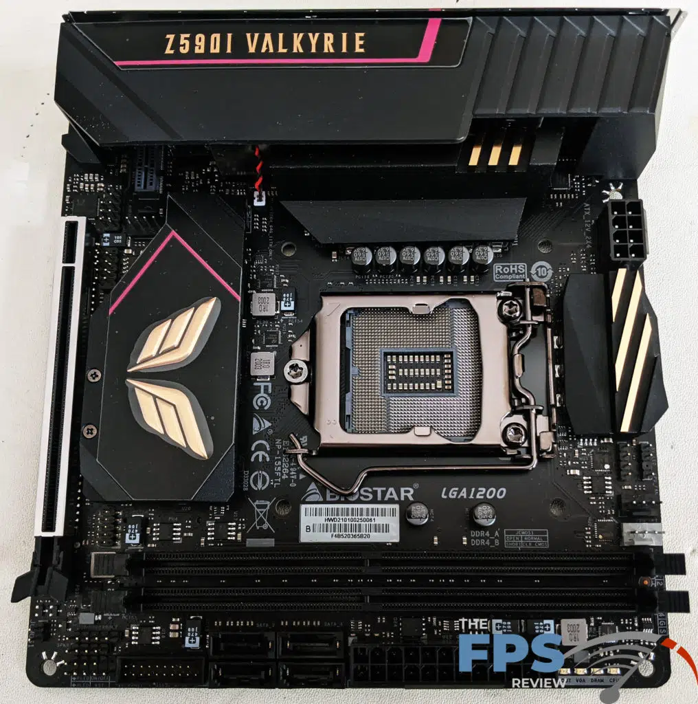 BIOSTAR Z590I VALKYRIE Motherboard Top View