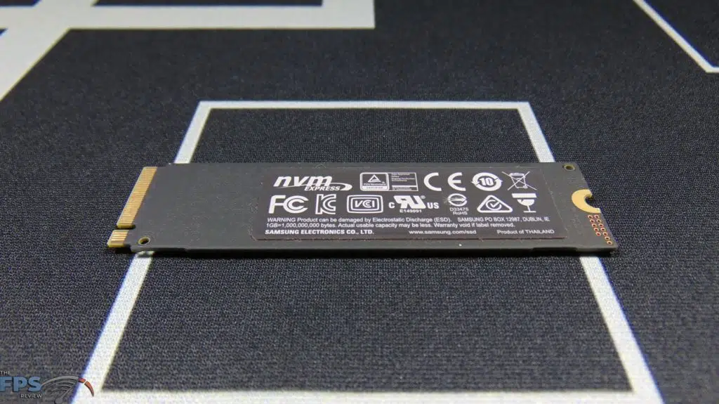 Samsung 970 EVO Plus NVMe M.2 SSD 500GB Bottom View