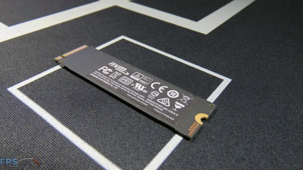 Samsung 970 EVO Plus NVMe M.2 SSD 500GB Bottom View Angled