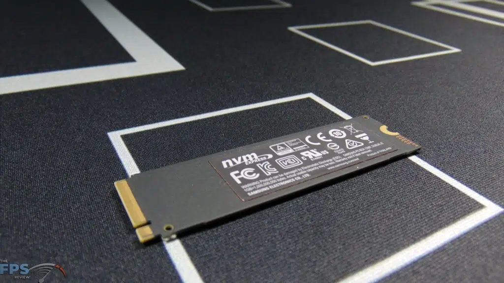 Samsung 970 EVO Plus NVMe M.2 SSD 500GB Bottom View Angled