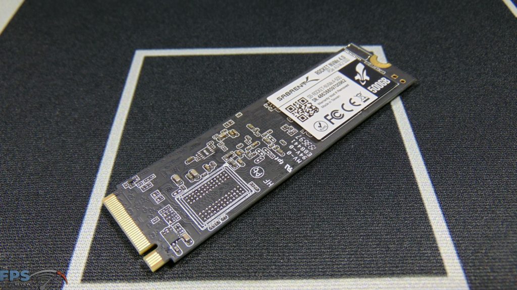 Sabrent Rocket 500GB PCIe 4.0 NVMe SSD Bottom View Angled