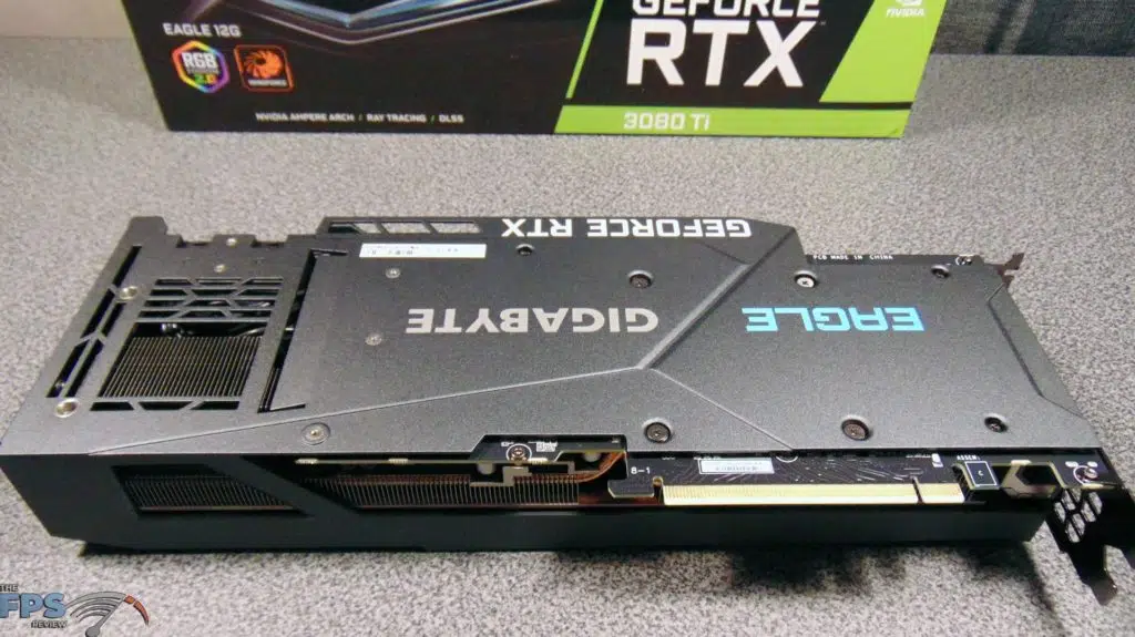 GIGABYTE GeForce RTX 3080 Ti EAGLE 12G Video Card top down view back