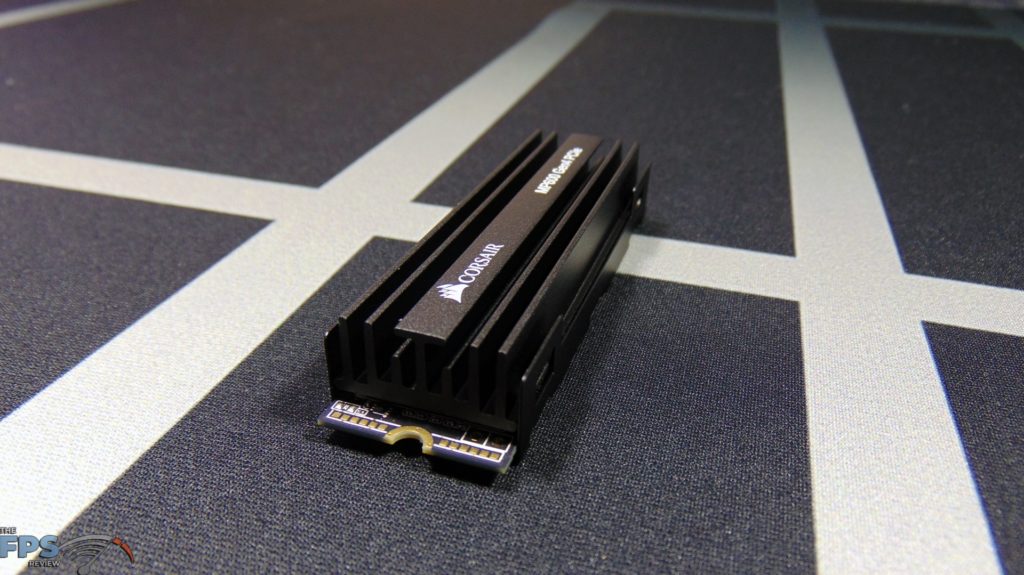 CORSAIR Force Series MP600 1TB Gen4 PCIe x4 NVMe SSD top view end