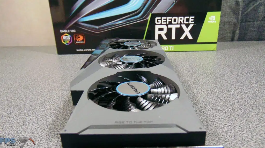 GIGABYTE GeForce RTX 3080 Ti EAGLE 12G Video Card angled view io