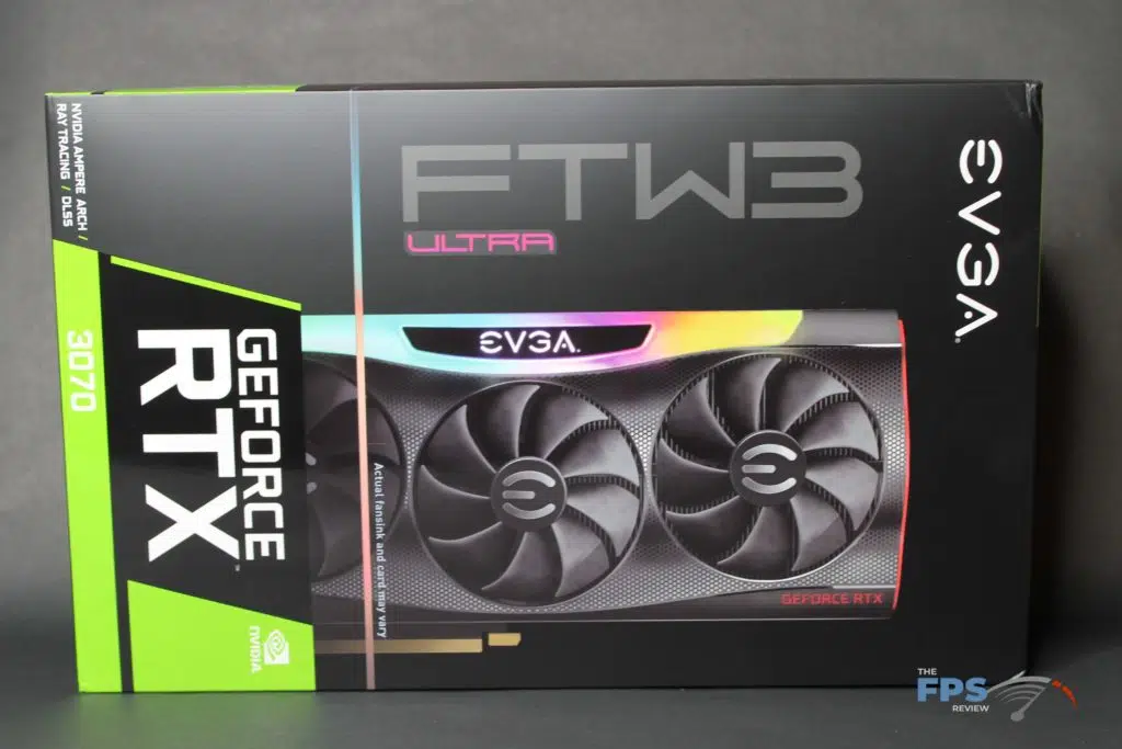 EVGA RTX 3070 FTW ULTRA GAMING Box Front View