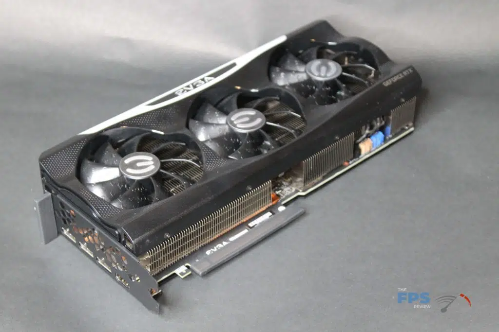 EVGA RTX 3070 FTW ULTRA GAMING overhead angled view