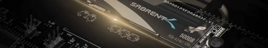 Sabrent Rocket 500GB PCIe 4.0 NVMe SSD Banner