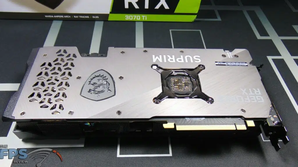 MSI GeForce RTX 3070 Ti SUPRIM X 8G Video Card Bottom View