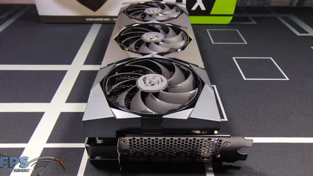 MSI GeForce RTX 3070 Ti SUPRIM X 8G Video Card Top Front View