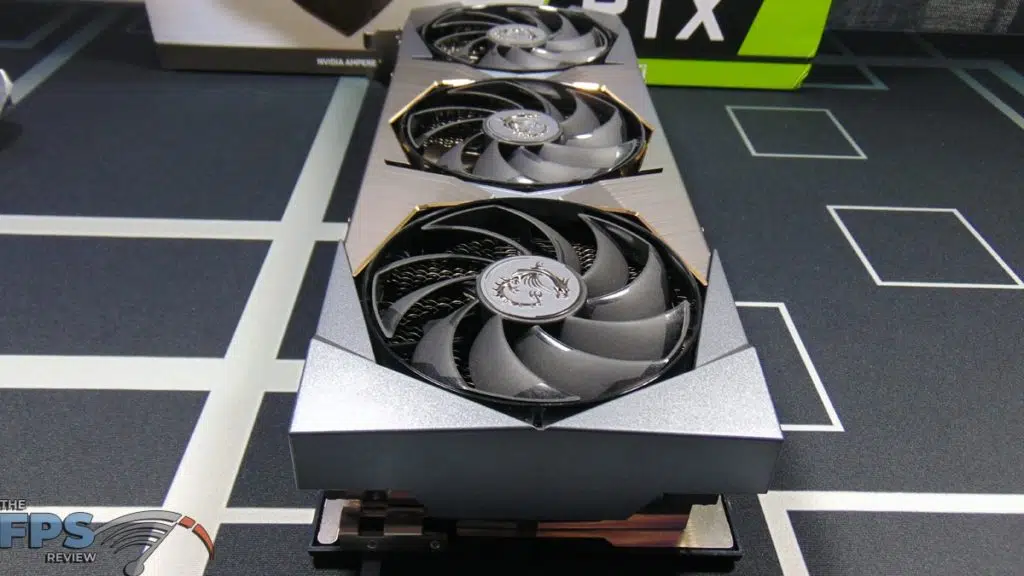 MSI GeForce RTX 3070 Ti SUPRIM X 8G Video Card Top Back View