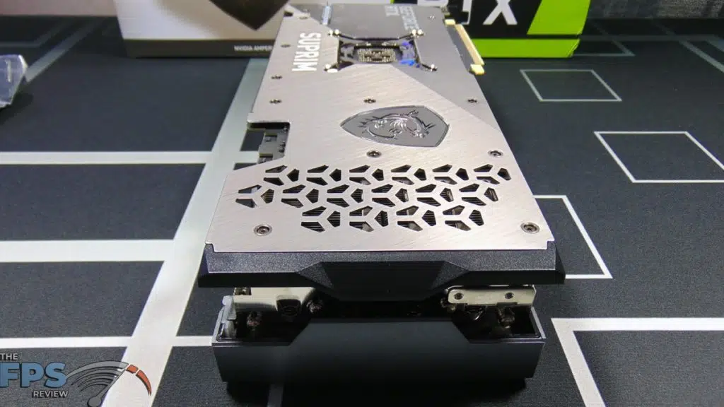 MSI GeForce RTX 3070 Ti SUPRIM X 8G Video Card Bottom Back View