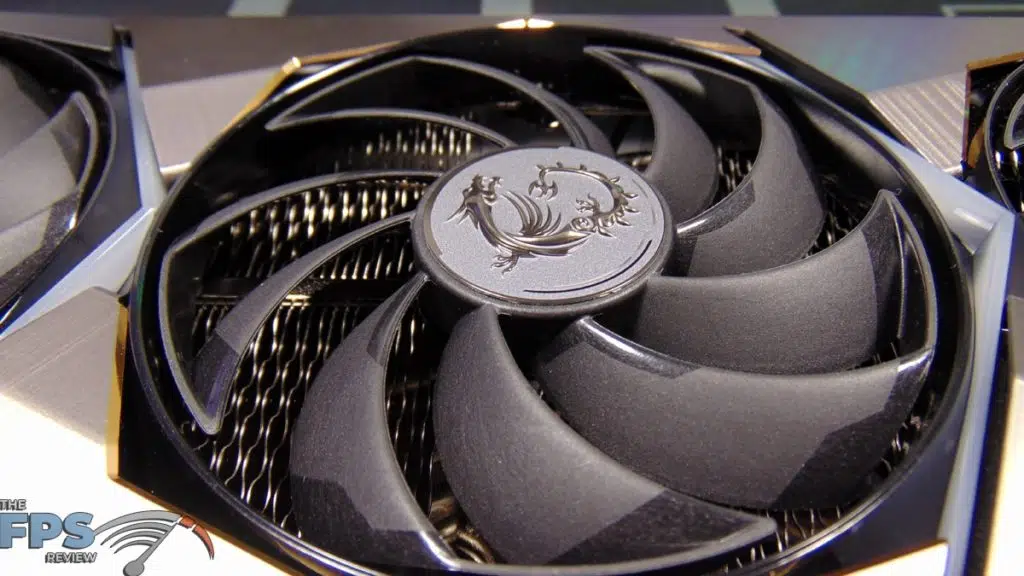 MSI GeForce RTX 3070 Ti SUPRIM X 8G Closeup of Fan