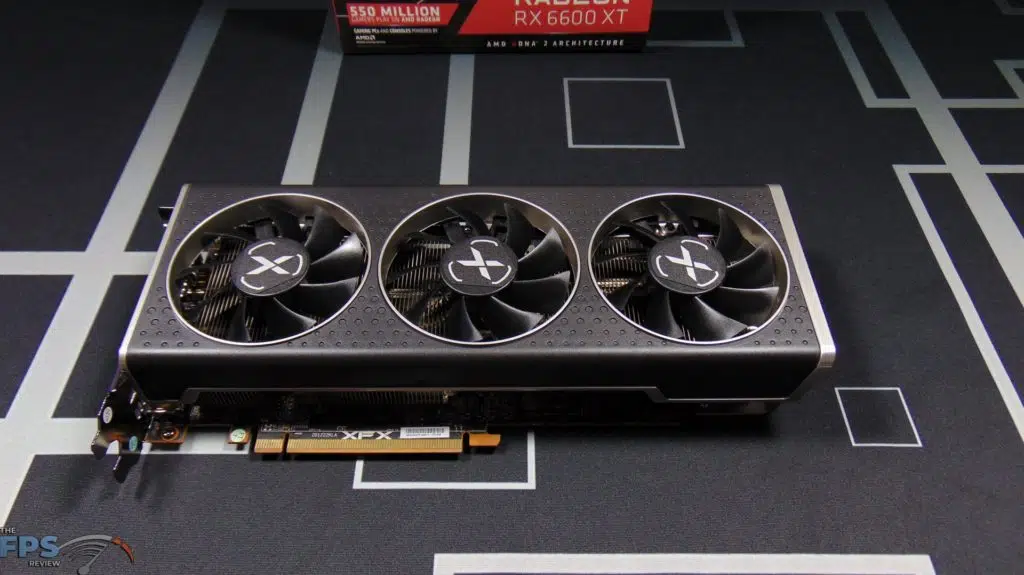 XFX SPEEDSTER MERC 308 Radeon RX 6600 XT Black Top View