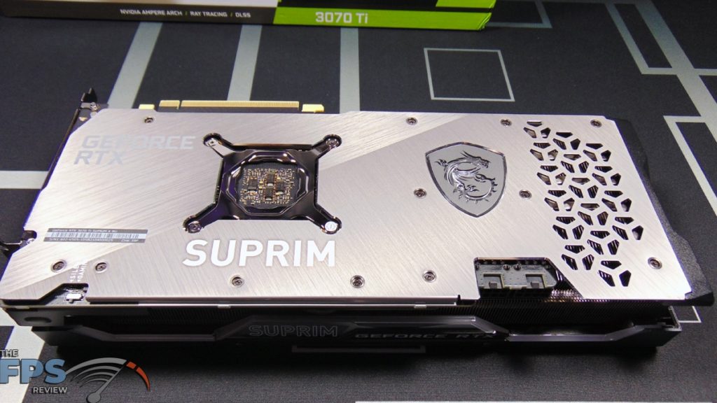 MSI GeForce RTX 3070 Ti SUPRIM X 8G Video Card Bottom View