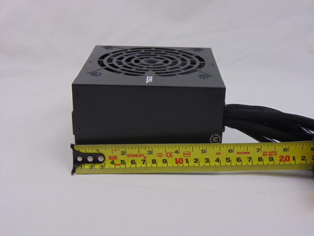 EVGA N1 750W Power Supply Measuring Length with Ruler